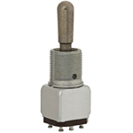 Honeywell Standard Toggle Switch; 2 position - Maintained/Maintained; DPDT; 5A; 125VAC; Solder; Bushing 15/32" Mount